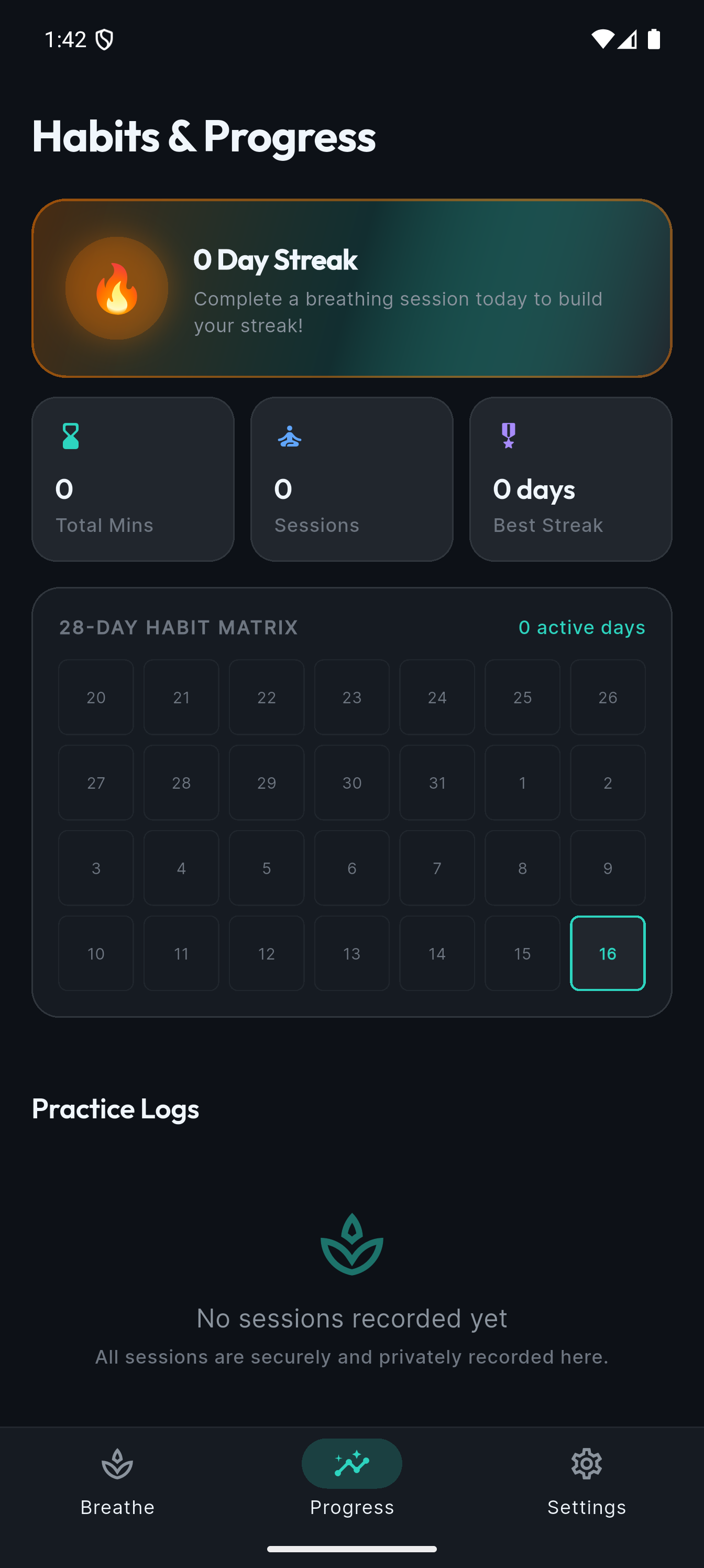 Practice Logs & Habits
